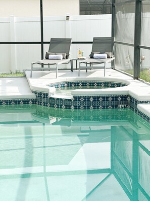 Outdoor pool, a heated pool - Sophisticated and contemporary villa with private pool-25 minutes to theme park. (Davenport)