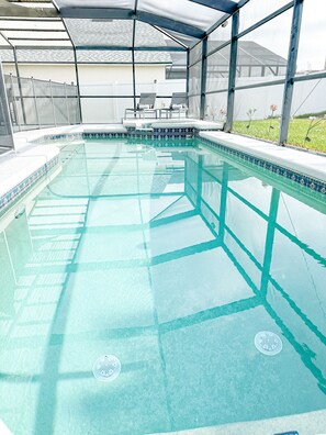 Outdoor pool, a heated pool