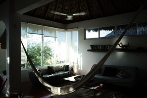 Living area - Comfortable Beach House in Bahia de Salchi walking 5 minutes to the beach.  (Unknown)