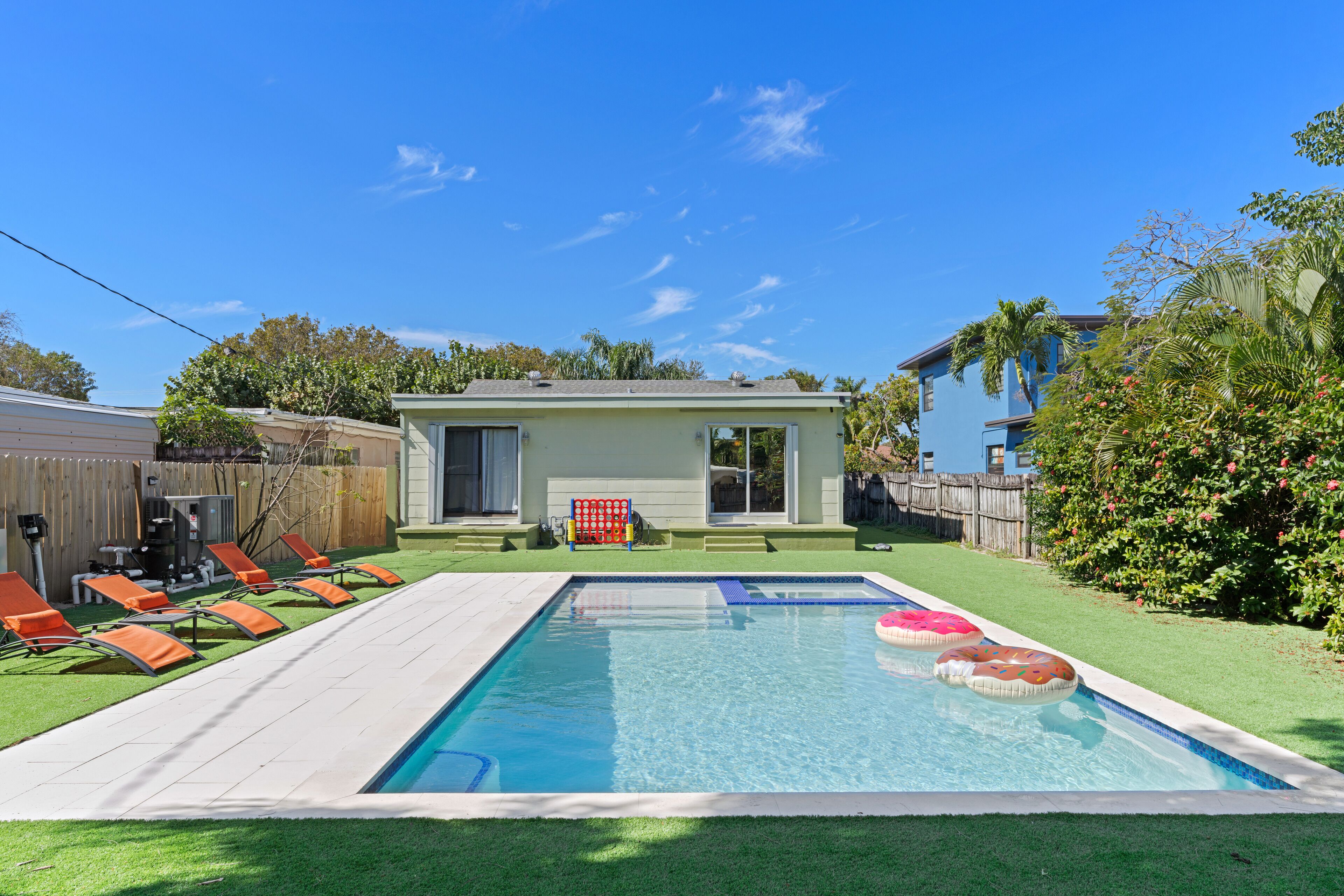 Beautiful home with pool minutes to the beach and downtown area. 