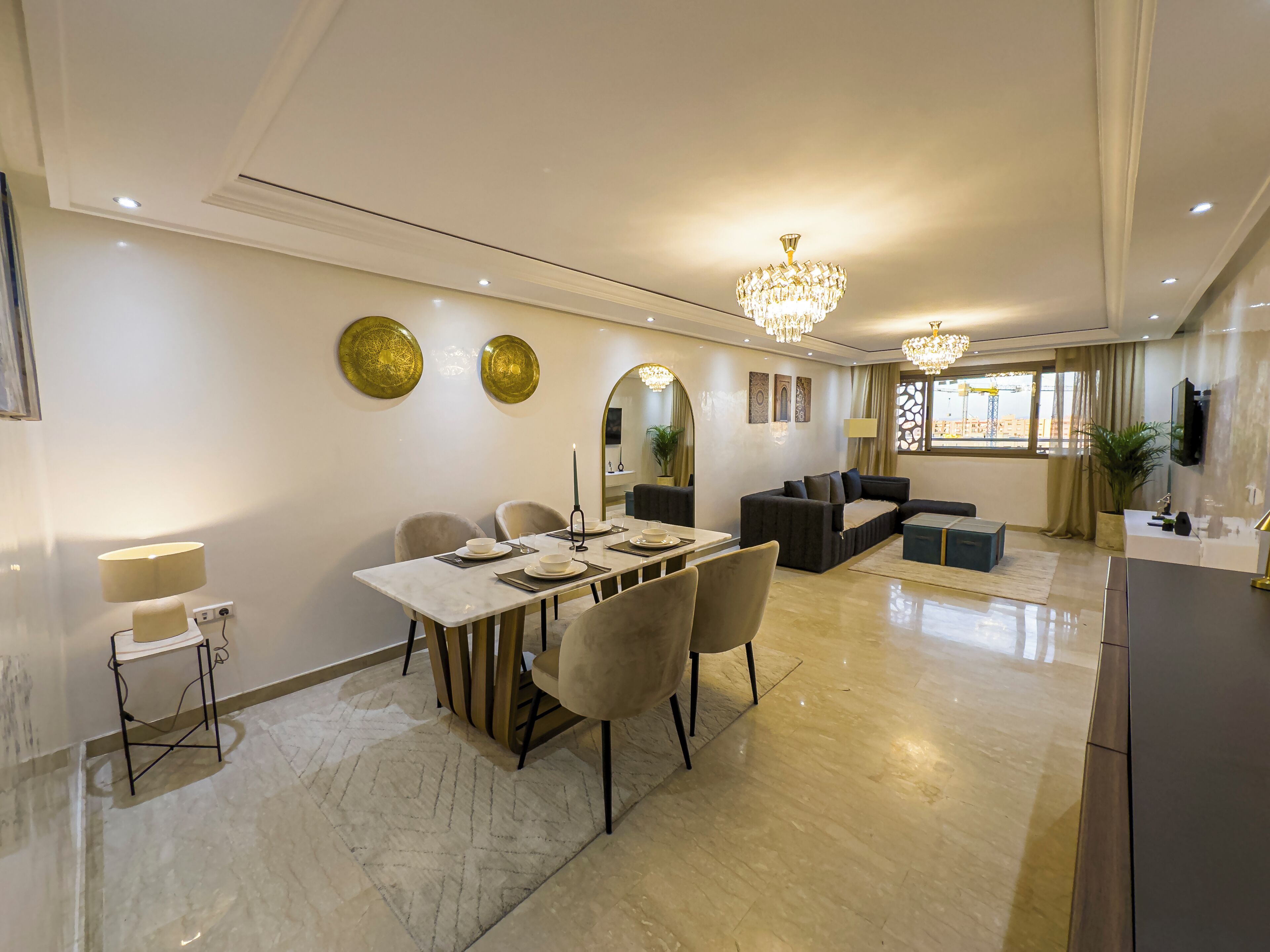 Appartement Deluxe, vue sur la ville | Aire de séjour