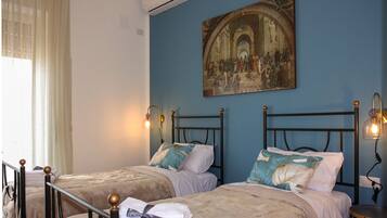 2 Schlafzimmer, Reisekinderbett, kostenloses WLAN, Bettwäsche