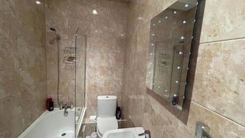 Hair dryer, towels