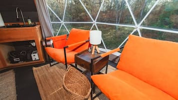 Televisie en een open haard
