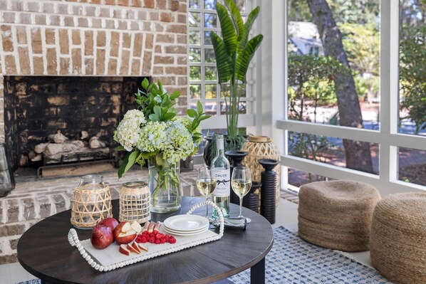 屋外ダイニングエリア