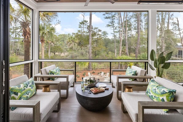 Interior - Outdoor game room + fire pit with scenic marsh views (Bluffton)