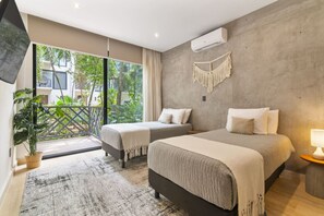 2 bedrooms, desk, iron/ironing board, travel cot - Stylish 2BR Tulum Retreat with Rooftop Pools, Private Terrace & Fitness Center! (Tulum)