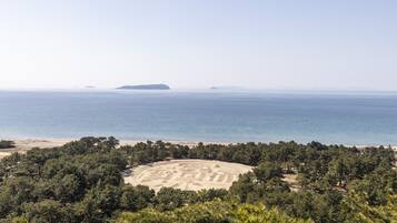 Vista a la playa o el mar