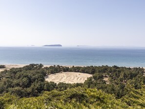 Uitzicht op strand/zee