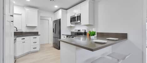 Microwave, oven, stovetop, dishwasher