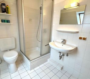 Shower, hair dryer