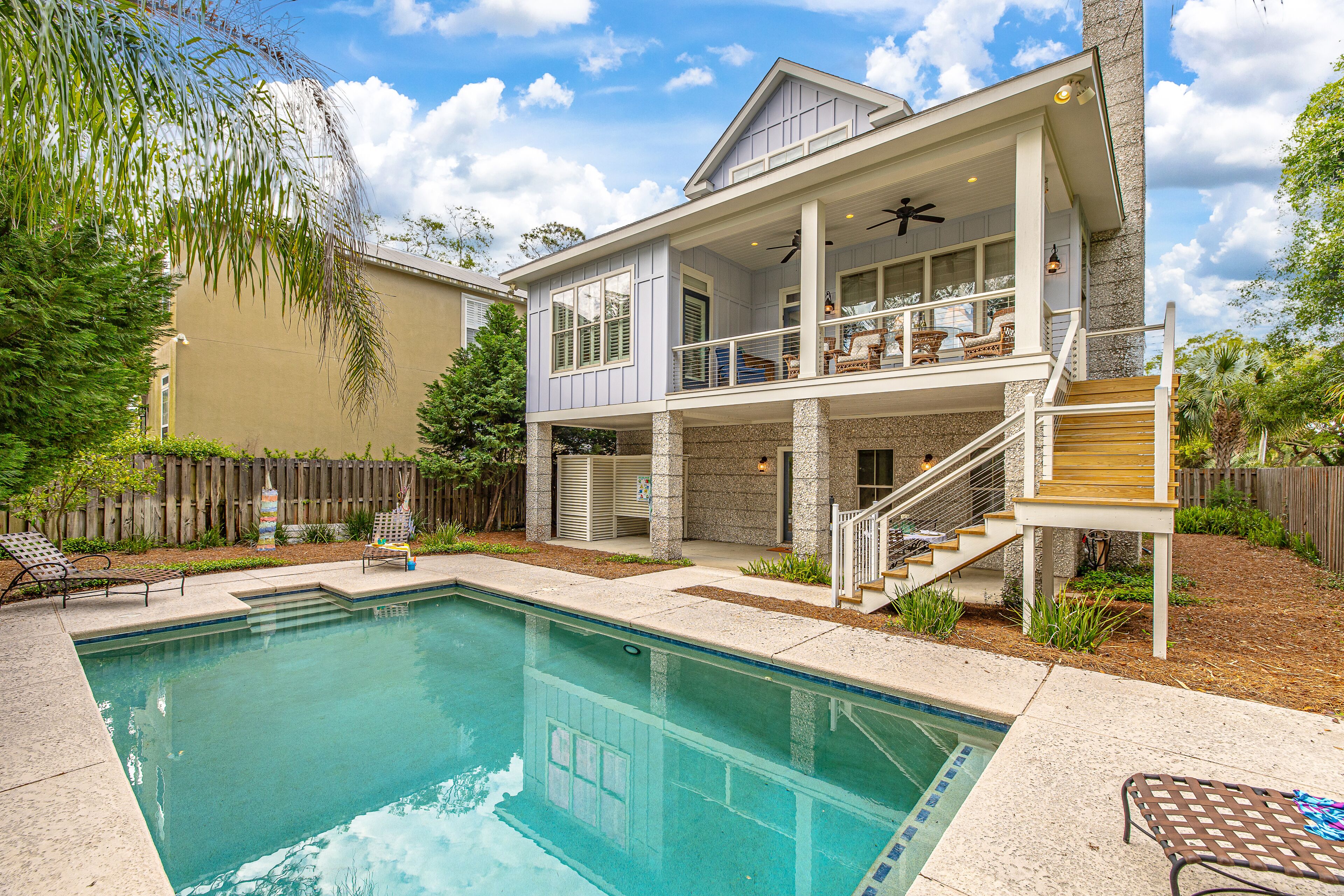 Ocean Views from this Beautiful Home with Swimming Pool. Great for Small Families!