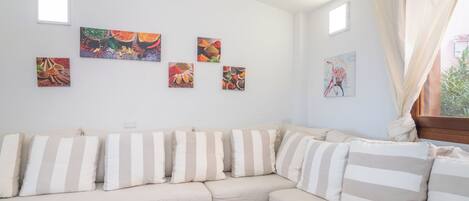 21-inch flat-screen TV with cable channels, TV