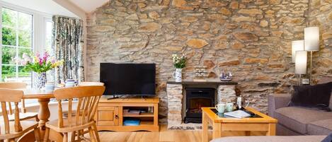 Fernseher, Kamin, Arbeitsbereiche