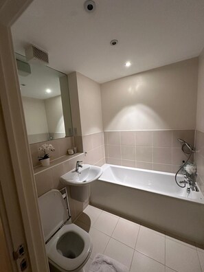 Towels, soap, toilet paper