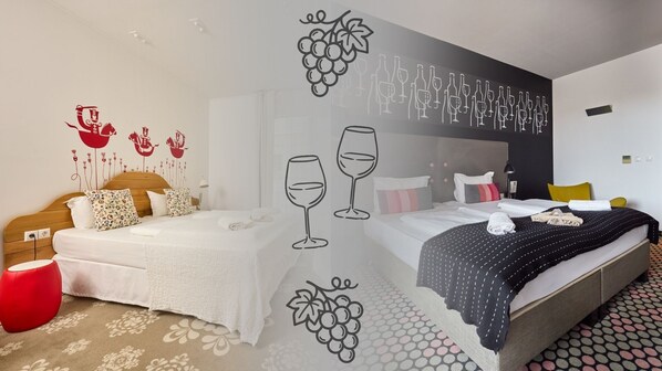 Hypo-allergenic bedding, memory foam beds, in-room safe, desk - Hotel Bonvino Wine & Spa (Badacsony)