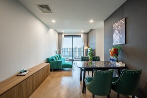 Panoramic Apartment, 1 Bedroom, City View | Individually furnished, desk, blackout drapes, soundproofing - Lumiere Riverside Luxury Apartment (Ho Chi Minh City)