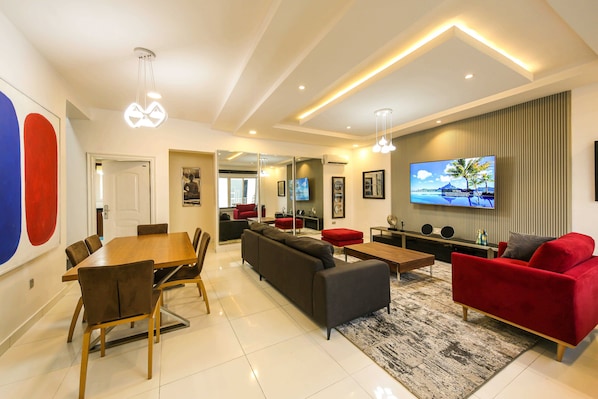 50-inch Smart TV with cable channels - George Residence Osapa (Lekki)