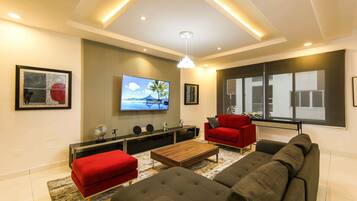 50-inch Smart TV with cable channels