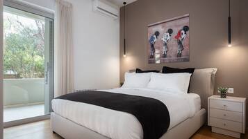 Apartamento superior | 1 quarto, roupas de cama de algodão egípcio, roupas de cama premium