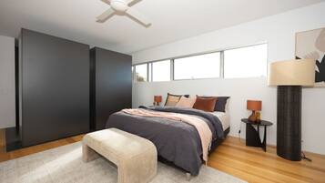 1 slaapkamer, een strijkplank/strijkijzer, wifi, beddengoed