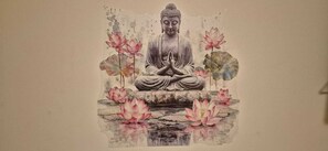 Doppia Classic, bagno esterno condiviso | Dundyner, skrivebord, strykejern/-brett og wi-fi (inkludert)