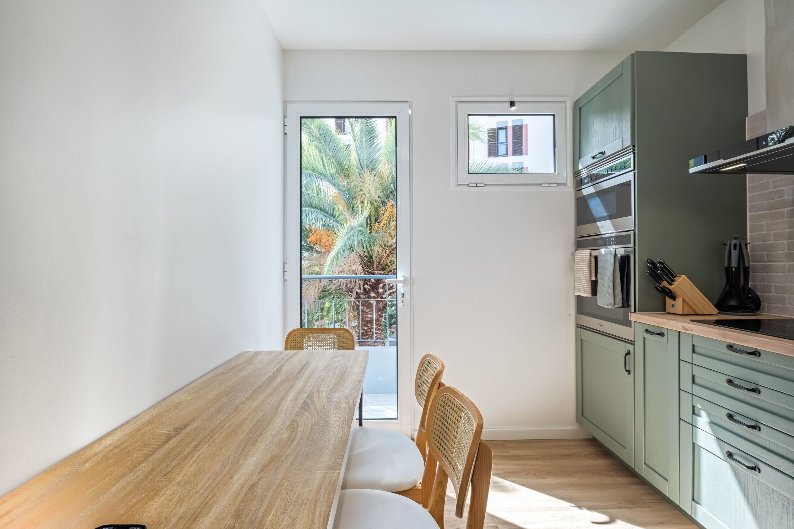 Fridge, microwave, oven, electric kettle