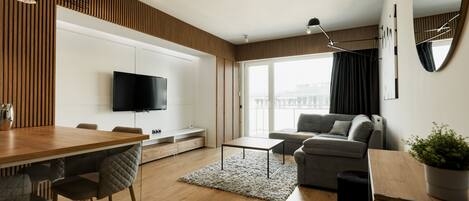Apartemen Bisnis | Area keluarga | TV layar datar dan lantai berpemanas