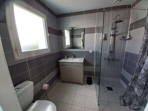 Shower, hair dryer