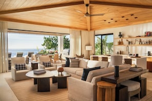Presidential Villa, 3 Bedrooms, Oceanfront | Living area | 65-inch LED TV with digital channels, iPad, toys - Four Seasons Resort Cabo Del Sol (Cabo San Lucas)