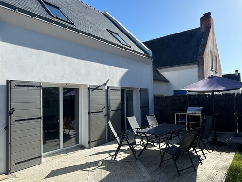 Maison récente à 200 m de la plage avec jardin clos, terrasse, vélos et wifi à Mesquer