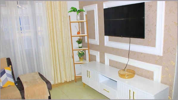 Apartment | Living area | TV - Stunning 1-bed Apartment in Thome Nairobi Kenya (Nairobi)