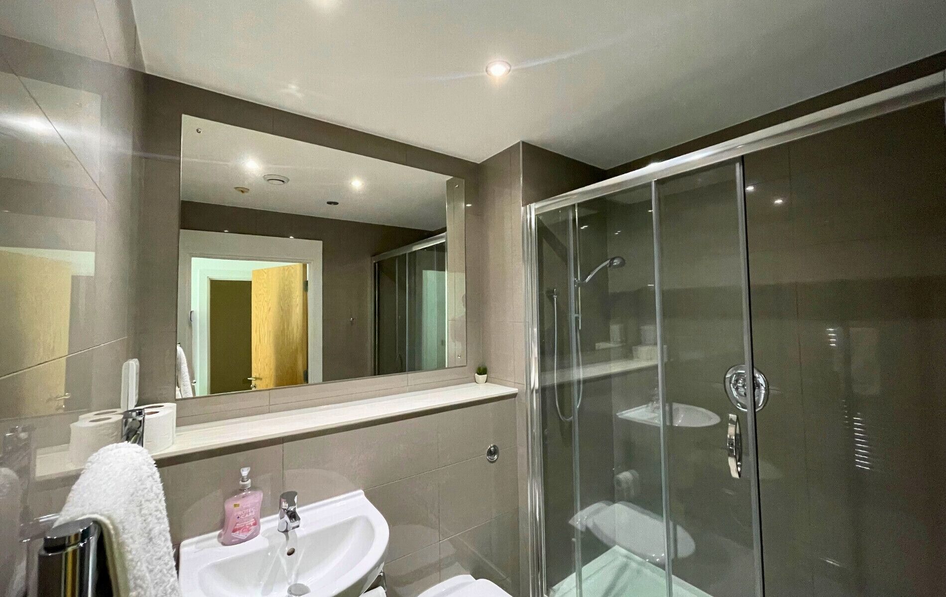 Shower, hair dryer
