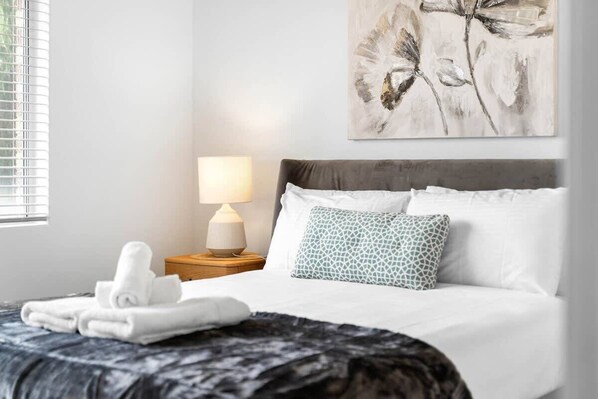 2 bedrooms, iron/ironing board, travel crib, WiFi