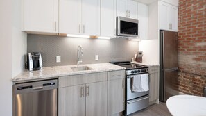 Fridge, microwave, oven, stovetop - Landing | Beautiful 2BD in Five Points South (Birmingham)