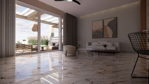 Suite Deluxe, 1 camera da letto, non fumatori, lanai | Area soggiorno | TV a schermo piatto