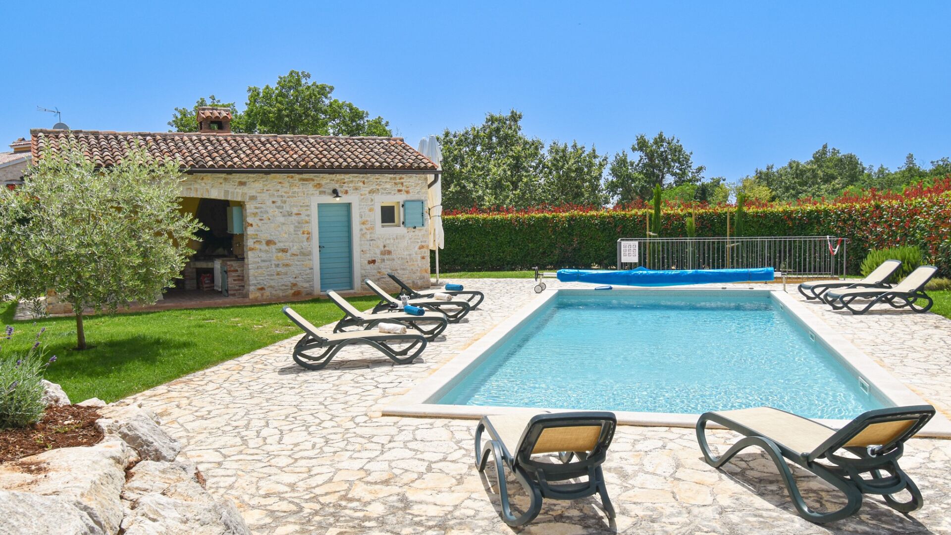 A heated pool