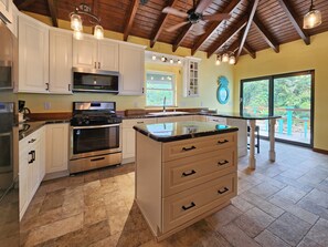 Fridge, microwave, oven, stovetop - Midnight Sun - 2 bd/1 bth Villa Suite - Spectacular Island & Water Views -Solar (Cruz Bay)