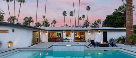 A heated pool