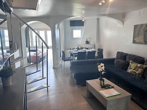 TV, fireplace - Sitges Port View Apartment by Hello Homes Sitges (Sitges)