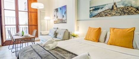 1 غرفة نوم ومكواة/لوح كي وواي فاي مجانًا وملاءات أسرّة