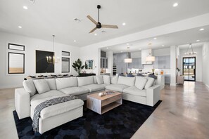 Smart TV, table football, books