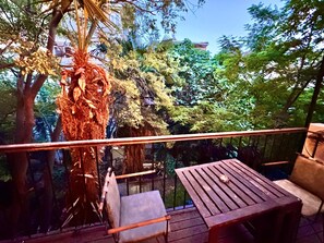 Shower, rainfall showerhead, hair dryer, bathrobes