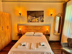 Standard Family Room with Balcony | Premium bedding, minibar, desk, laptop workspace