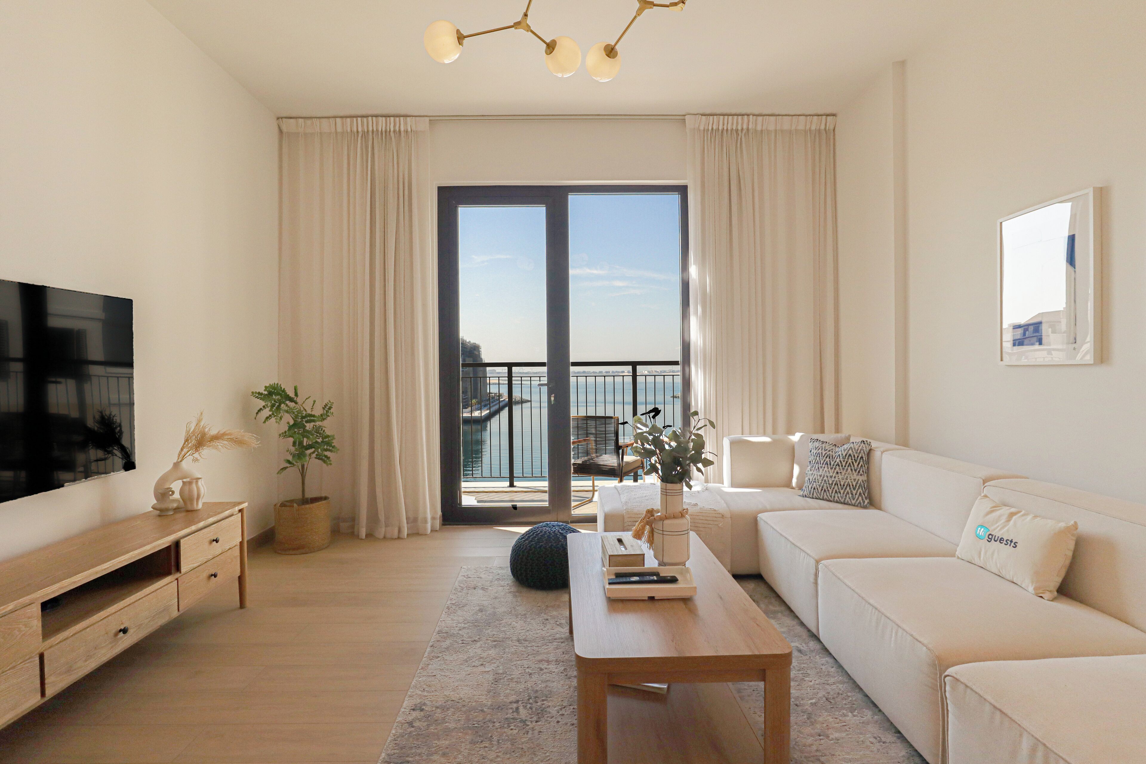 Economy Apartment | Living area | 55-inch Smart TV with cable channels, Netflix, streaming services