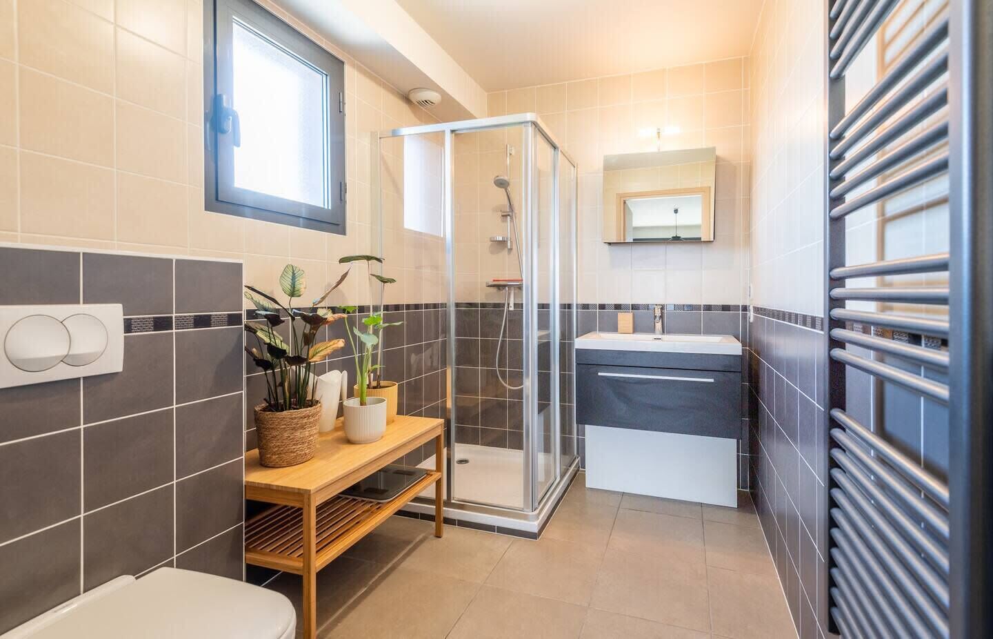 Hair dryer, towels