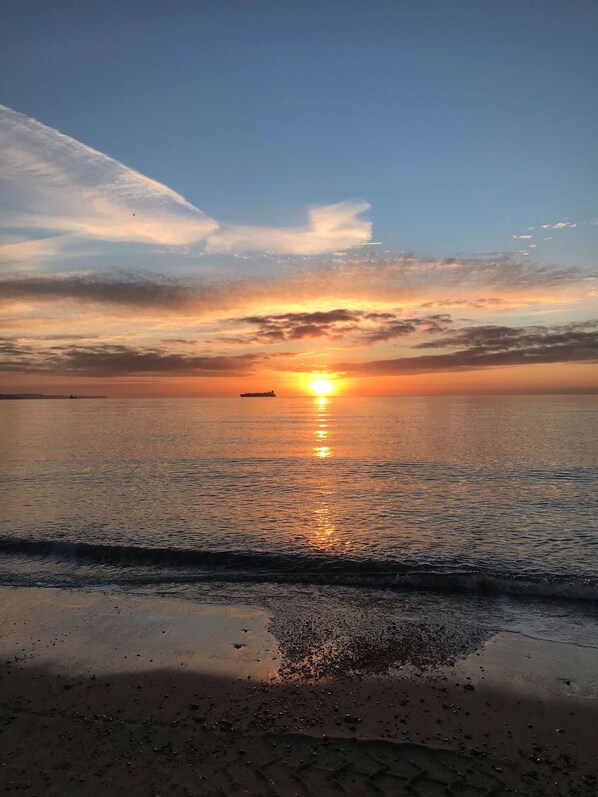 Vlak bij het strand