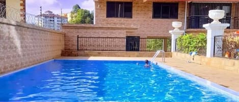 Indoor pool, a heated pool