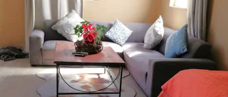 Appartement, 1 chambre, balcon, vue sur la montagne | Bar-salon