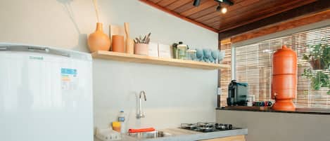 Cooktop, máquina de café expresso, torradeira, liquidificador